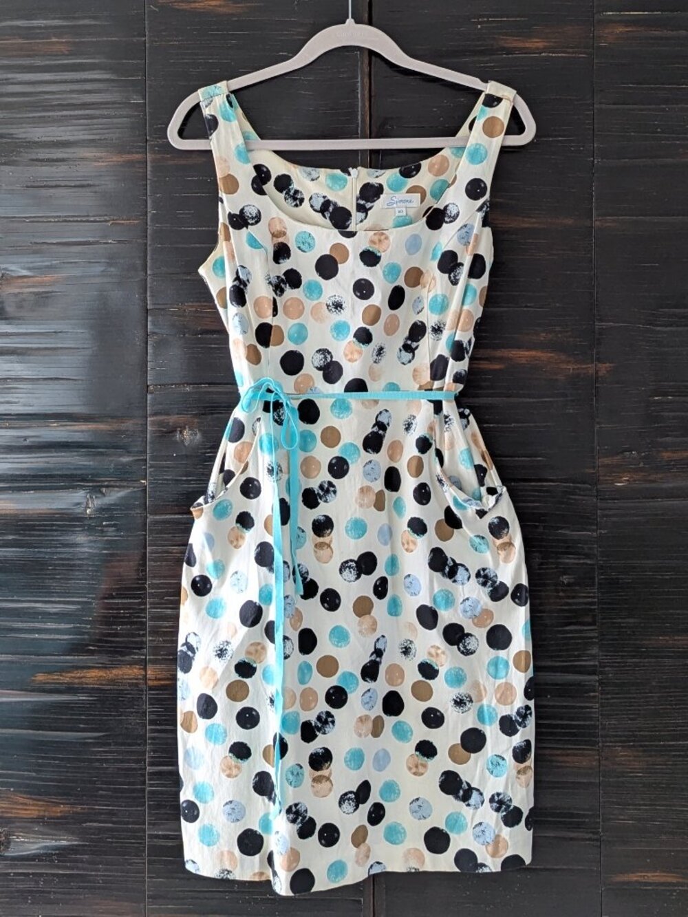 Simone sleeveless shift dress with pockets - Made in Canada!